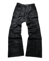 Flared Wax Denim