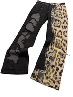 Fall/Winter 2001 Roberto Cavalli Leopard & Fur Print Jeans