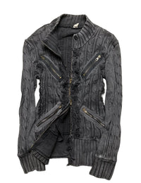 Custom Knitted Double - zip jacket