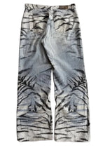 FW2004 Roberto Cavalli zebra scratched Jeans