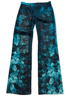 F/W 2000 Roberto Cavalli Blue Floral Spectrum Jeans